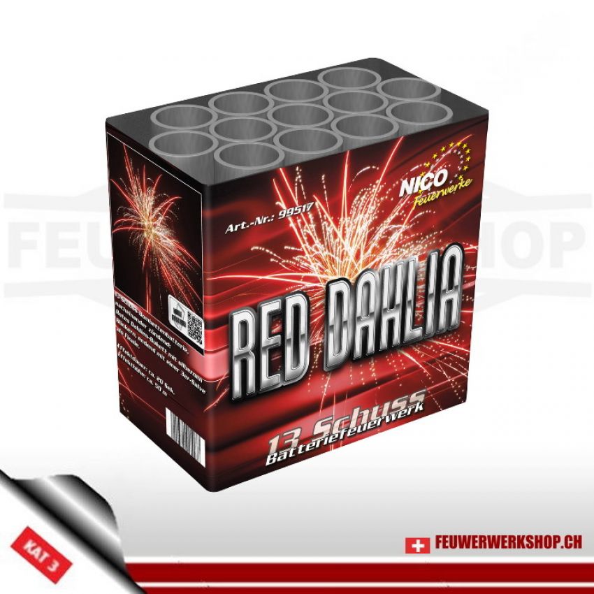 *Red Dahlia* Batterie-Feuerwerkskörper